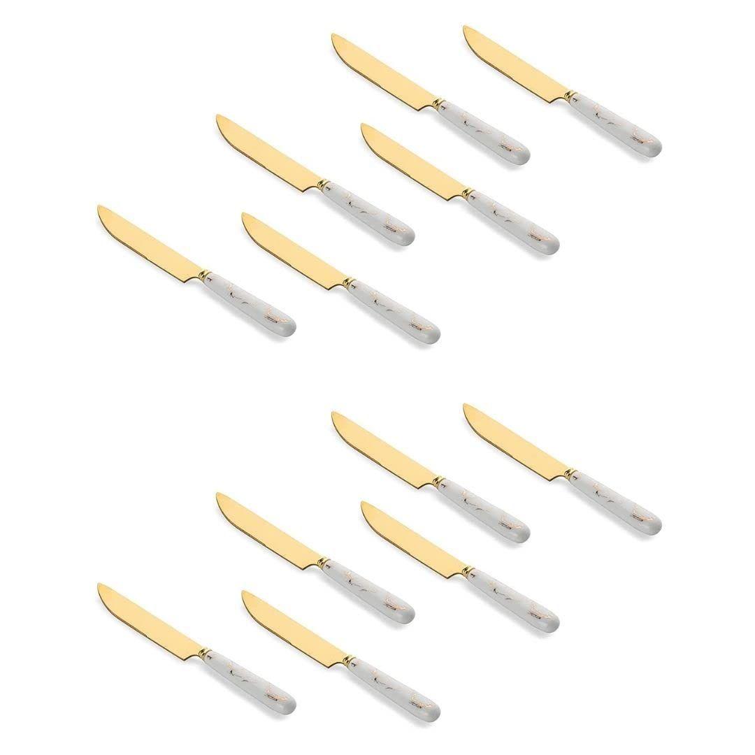 Золотой набор ножей из нержавеющей стали для дома, кухни и ресторана, столовые приборы для сервировки обеденного стола с керамической ручкой
Золотой набор ножей из нержавеющей стали для дома, кухни и ресторана, столовые приборы для сервировки обеденного стола с керамической ручкой