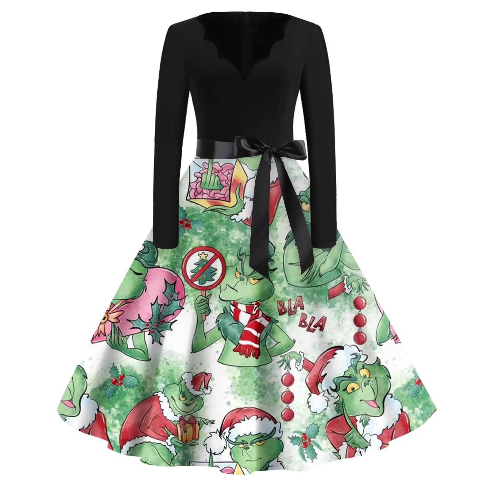 Женское модное платье с V-образным вырезом, повседневное, приталенное, с рождественским принтом, с длинным рукавом XXXL зелёный
Женское модное платье с V-образным вырезом, повседневное, приталенное, с рождественским принтом, с длинным рукавом XXXL зелёный