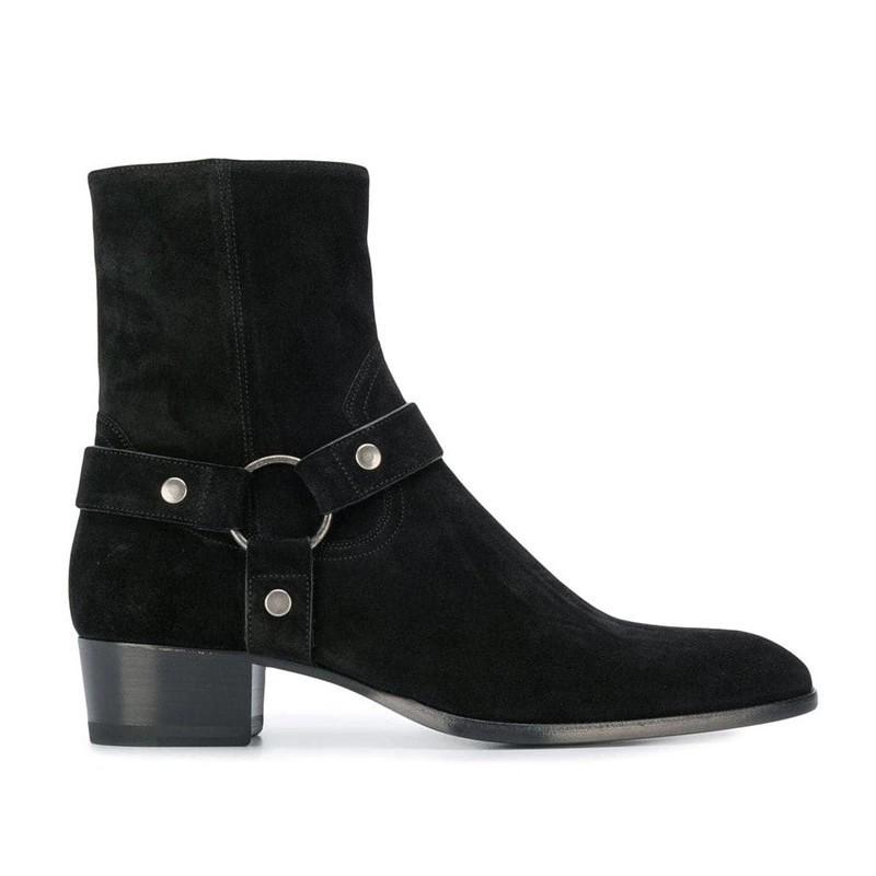 Men s High-Top Suede Chelsea Boots with Zipper - Pointed Toe Streetwear in European, American, and British Styles. 41 чёрный
Men s High-Top Suede Chelsea Boots with Zipper - Pointed Toe Streetwear in European, American, and British Styles. 41 чёрный