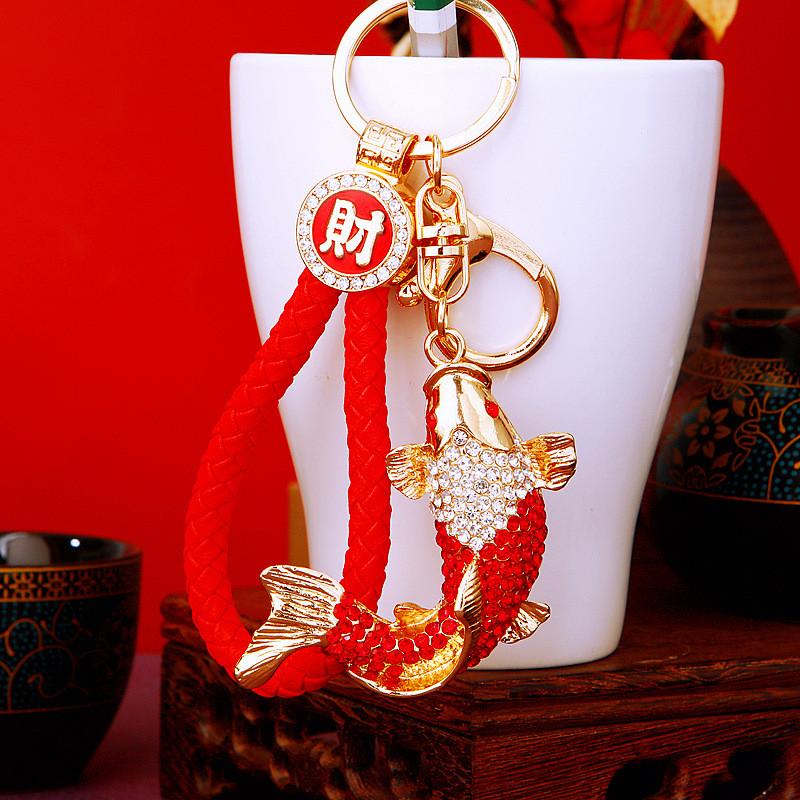 Национальный стиль брелок для ключей в виде рыбки, украшенный стразами, для праздничных подарков Red Cord
Национальный стиль брелок для ключей в виде рыбки, украшенный стразами, для праздничных подарков Red Cord