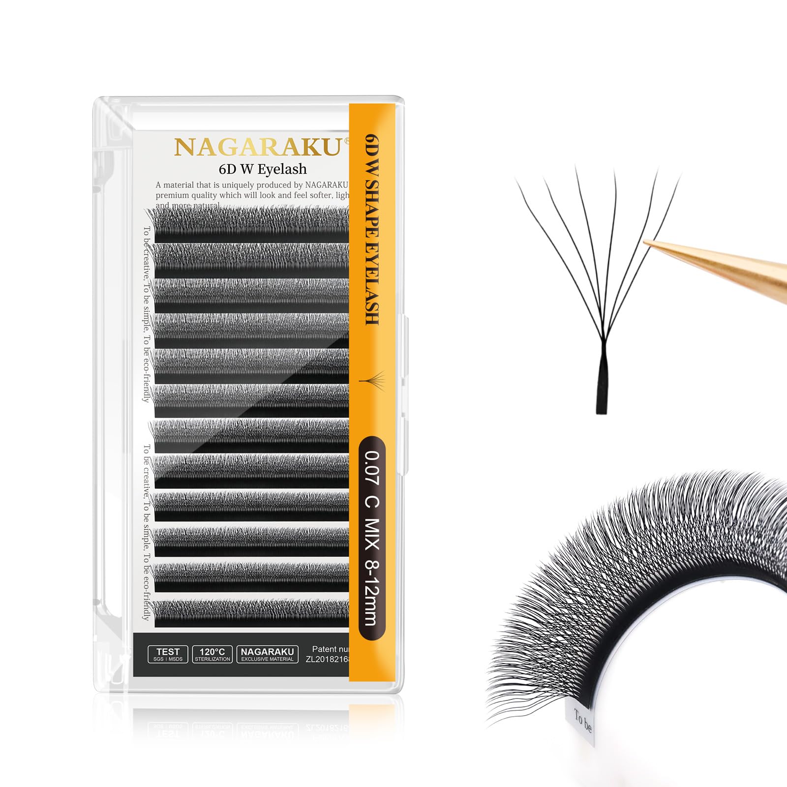 NAGARAKU Eyelash Extensions 6D Volume light and natural Soft 6 bundles 12 rows Large capacity Curl C Length W Eyelash Extension Ultra-thin, (Thickness
NAGARAKU Eyelash Extensions 6D Volume light and natural Soft 6 bundles 12 rows Large capacity Curl C Length W Eyelash Extension Ultra-thin, (Thickness