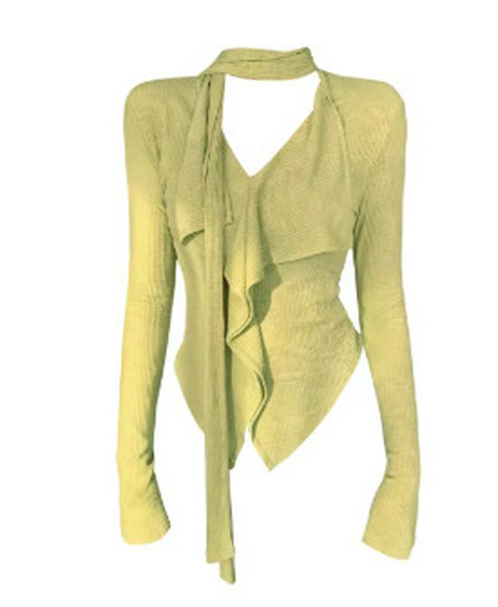 Ruffle Tie V-Neck Long Sleeve Green Slimming Casual T-shirt for Women Medium жовто-зелений
Ruffle Tie V-Neck Long Sleeve Green Slimming Casual T-shirt for Women Medium жовто-зелений