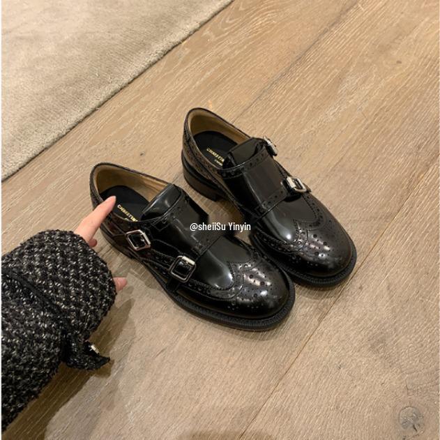 Женские кожаные лоферы-оксфорды на массивном каблуке Su Yinyin - Универсальный британский стиль, резной дизайн для весны 37
Женские кожаные лоферы-оксфорды на массивном каблуке Su Yinyin - Универсальный британский стиль, резной дизайн для весны 37