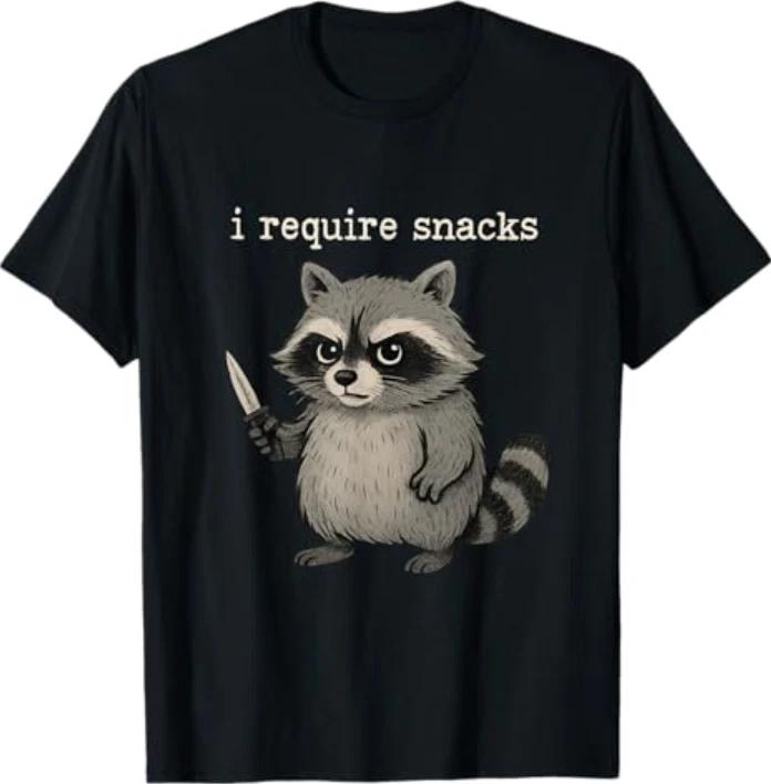 I Require Snacks Raccoon Graphic Art Joke Costume Humorous T-Shirt 4XL
I Require Snacks Raccoon Graphic Art Joke Costume Humorous T-Shirt 4XL