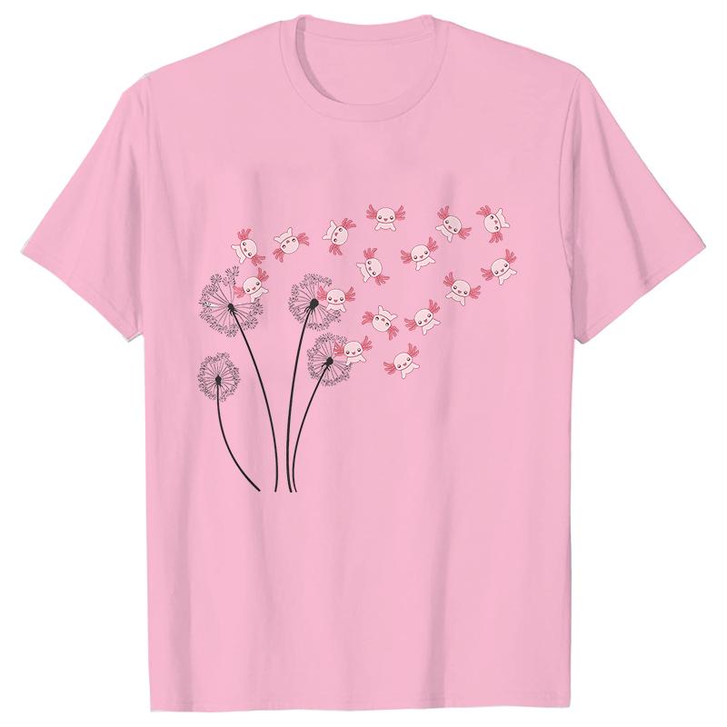 Flower T-shirt for Women Fashion Casual T-shirts Short Sleeve Axolotl Lover Women Tee Shirt Kawaii Clothing
Flower T-shirt for Women Fashion Casual T-shirts Short Sleeve Axolotl Lover Women Tee Shirt Kawaii Clothing