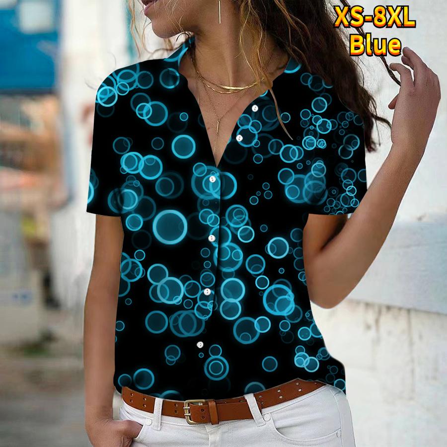 2025 Summer New Fashion Women s Bubbles Printed Short Sleeve V-neck Casual Button-down Shirt Top XS синій
2025 Summer New Fashion Women s Bubbles Printed Short Sleeve V-neck Casual Button-down Shirt Top XS синій