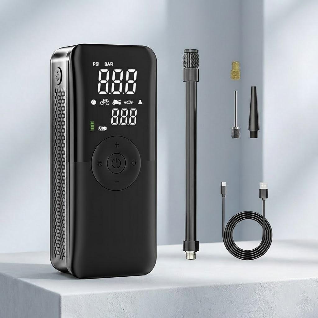 Rechargeable Digital Air Pump for Car Motorcycle Bicycle Balls Portable Cordless Compressor чёрный
Rechargeable Digital Air Pump for Car Motorcycle Bicycle Balls Portable Cordless Compressor чёрный