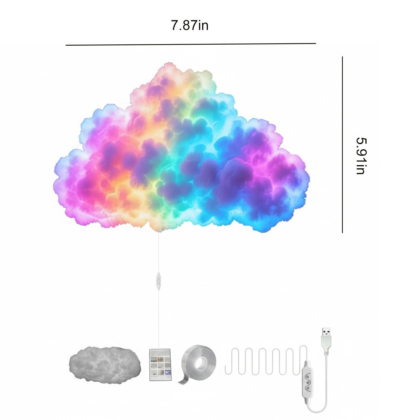 3D Cloud Lighting Light Led Lamp Multicolor Bedroom Clouds Lights Thunder Clouds Colorful Atmosphere DIY Creative Catton Cloud
3D Cloud Lighting Light Led Lamp Multicolor Bedroom Clouds Lights Thunder Clouds Colorful Atmosphere DIY Creative Catton Cloud
