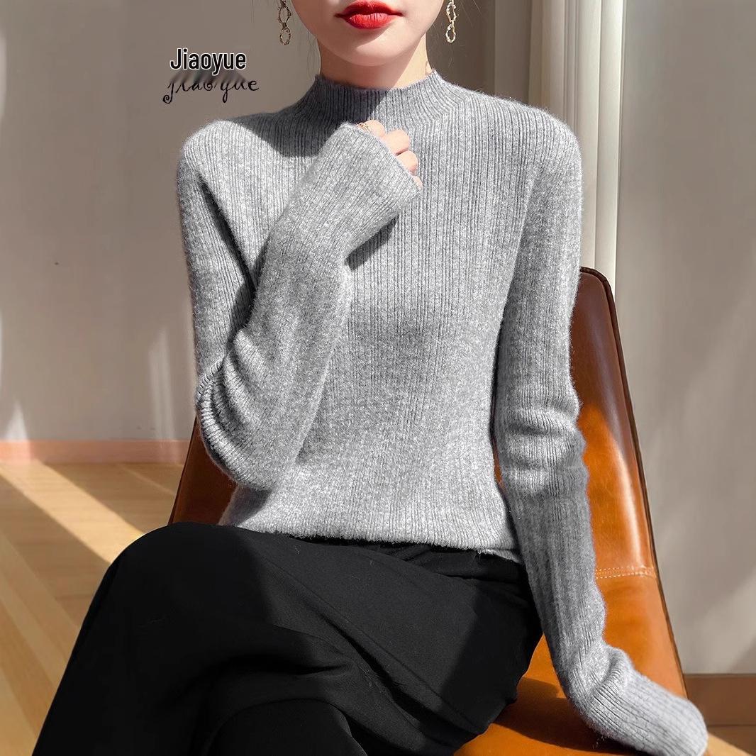 Ribbed Knit Slim Fit Velvet Sweater: Autumn/Winter Semi-High Neck, Warm & Skin-Friendly M
Ribbed Knit Slim Fit Velvet Sweater: Autumn/Winter Semi-High Neck, Warm & Skin-Friendly M