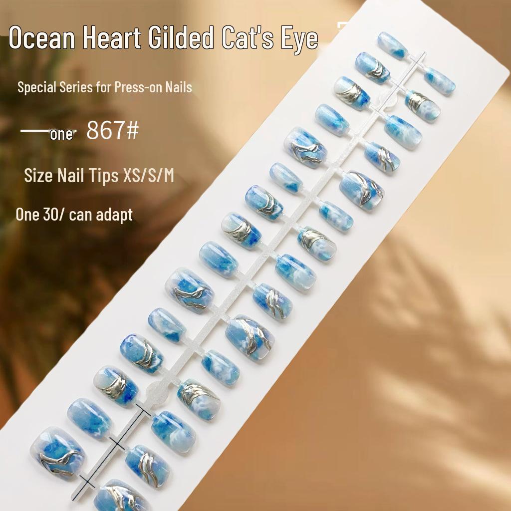 3D Ocean Cat Eye Ombre Nails - Spring/Summer Collection: Versatile, Wearable Pre-made False Nail Art Pieces
3D Ocean Cat Eye Ombre Nails - Spring/Summer Collection: Versatile, Wearable Pre-made False Nail Art Pieces