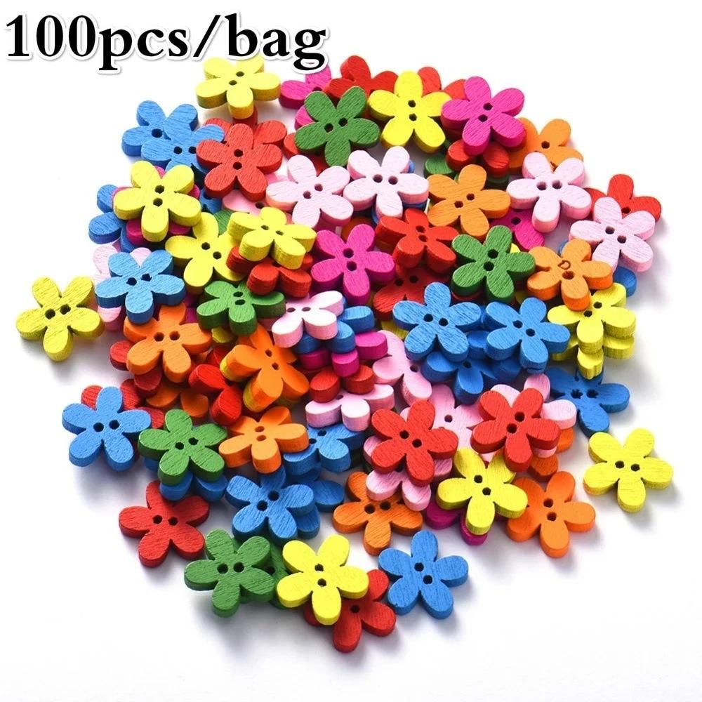 100pcs 14x15mm 2-hole Mixed Flower Wooden Decorative Buttons Suitable for Sewing Clip Arts and Crafts Multicolor Multi-Colored
100pcs 14x15mm 2-hole Mixed Flower Wooden Decorative Buttons Suitable for Sewing Clip Arts and Crafts Multicolor Multi-Colored