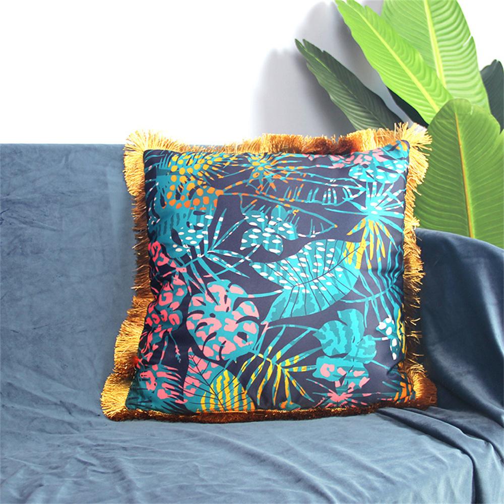 Imitation Silk Tropical Animal Plants Pillow Cover Living Room Gold Tassel Cushion Cover 45X45 Hlloween Decorative Pillowcase 450mm*450mm
Imitation Silk Tropical Animal Plants Pillow Cover Living Room Gold Tassel Cushion Cover 45X45 Hlloween Decorative Pillowcase 450mm*450mm