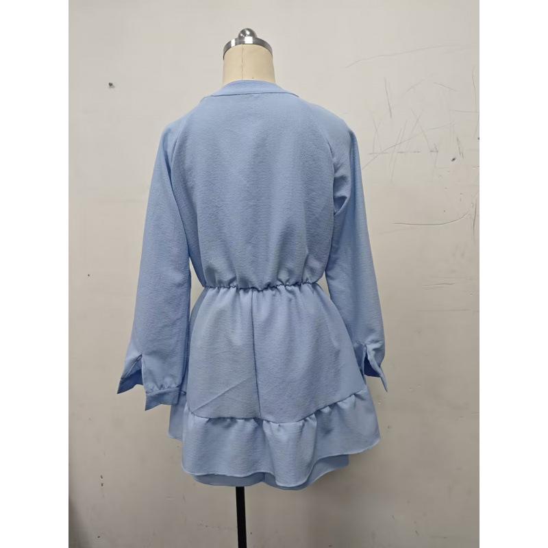 Women s 2026 Solid Color Lace-up Round Neck Lantern Sleeve Cardigan Dress XL небо синє кольору
Women s 2026 Solid Color Lace-up Round Neck Lantern Sleeve Cardigan Dress XL небо синє кольору