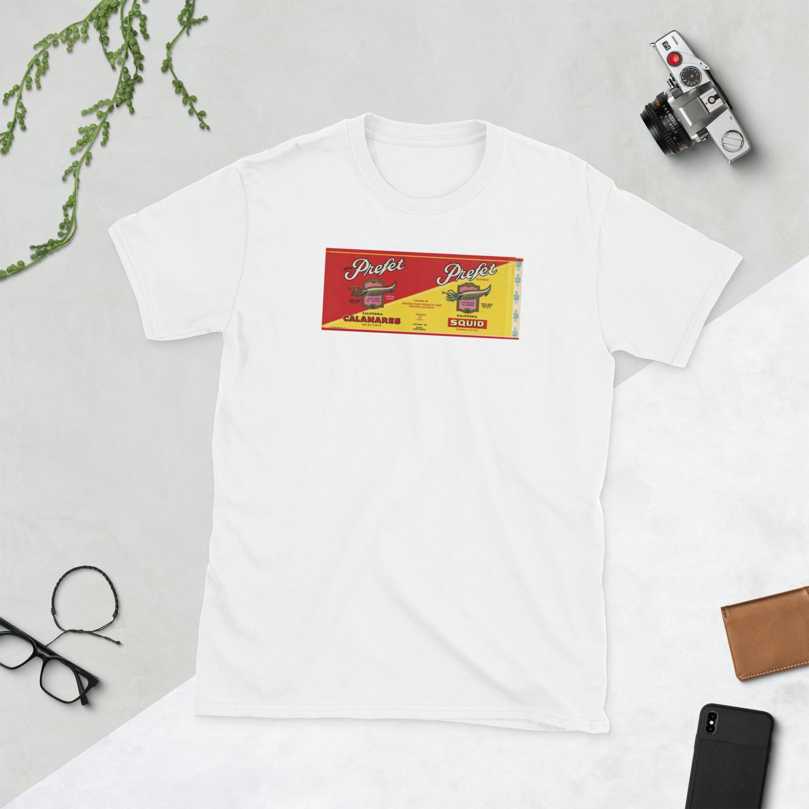 Vintage Food Label, Prefet Brand Vintage Monterey Squid T-Shirt Mens Womens Tees Top S
Vintage Food Label, Prefet Brand Vintage Monterey Squid T-Shirt Mens Womens Tees Top S