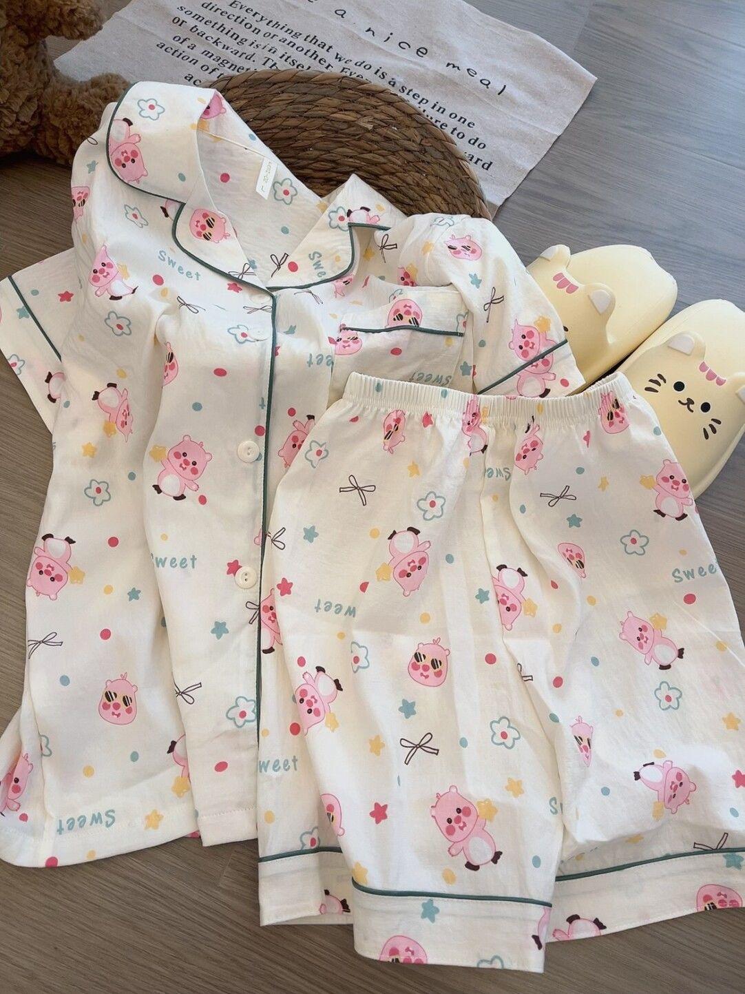 Soft cute princess style full print Ruby pajamas women s summer cardigan short-sleeved shorts set women s lazy style loungewear S
Soft cute princess style full print Ruby pajamas women s summer cardigan short-sleeved shorts set women s lazy style loungewear S