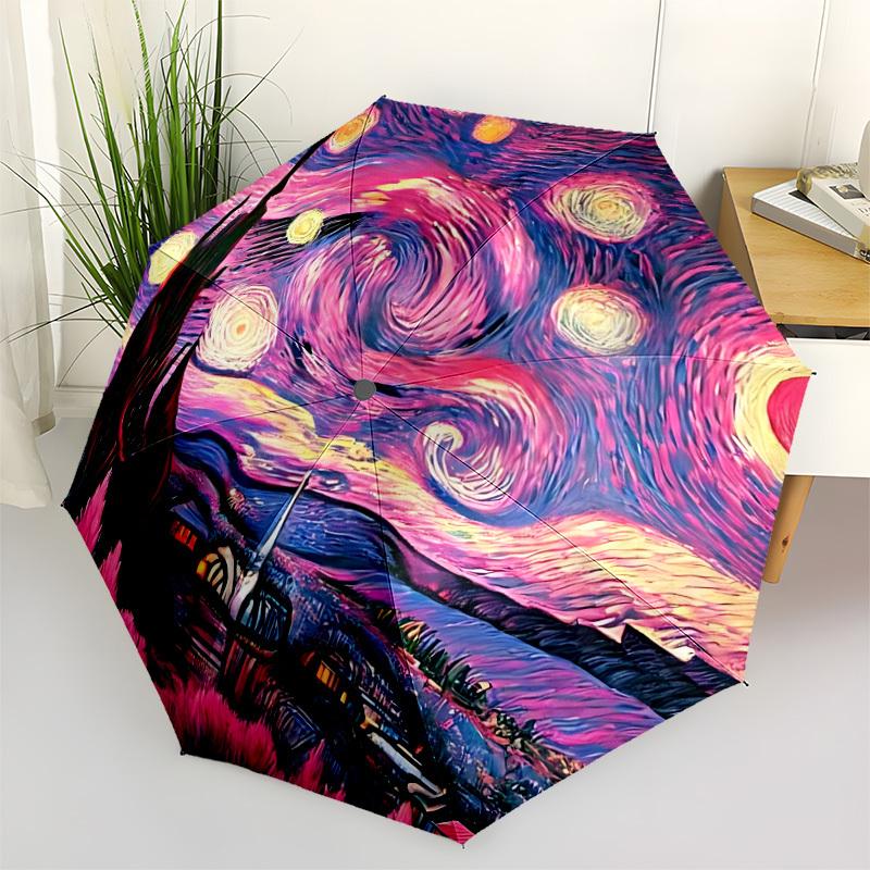 1pc Starry Night Sky Automatic Open/Close Umbrella - Portable Collapsible Umbrella with 8-Rib Stability, Fashion Lovers yy251017091
1pc Starry Night Sky Automatic Open/Close Umbrella - Portable Collapsible Umbrella with 8-Rib Stability, Fashion Lovers yy251017091
