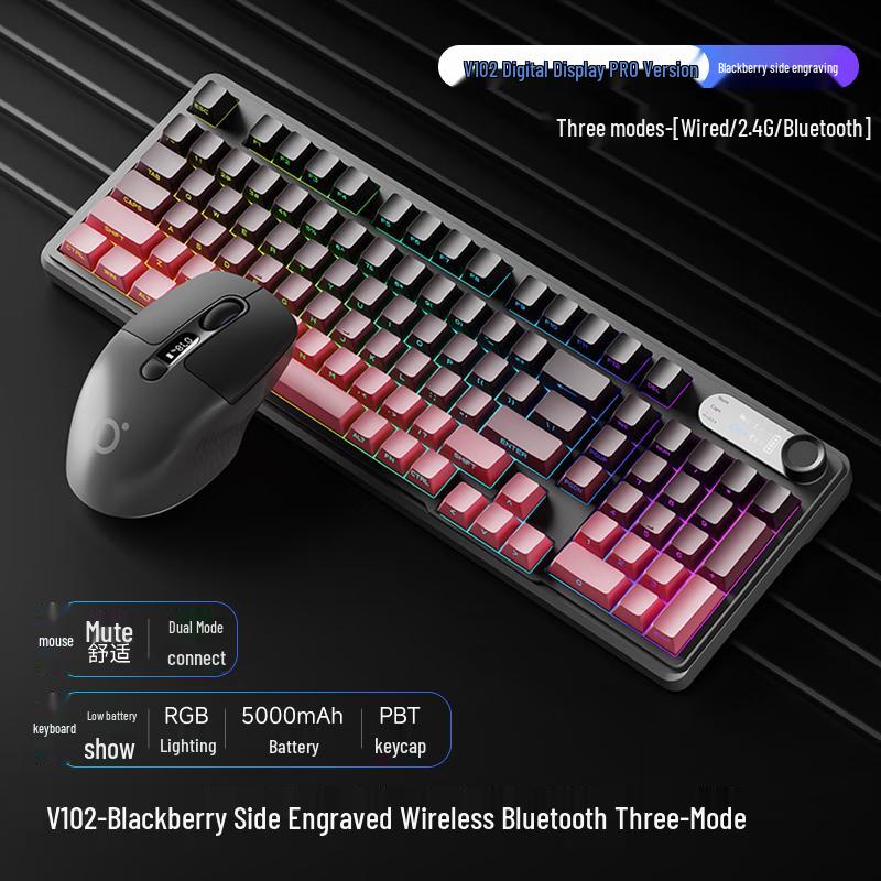 Механічна клавіатура Forerunner V102 Ultra з потрійним режимом Keyboard & Mouse Set
Механічна клавіатура Forerunner V102 Ultra з потрійним режимом Keyboard & Mouse Set