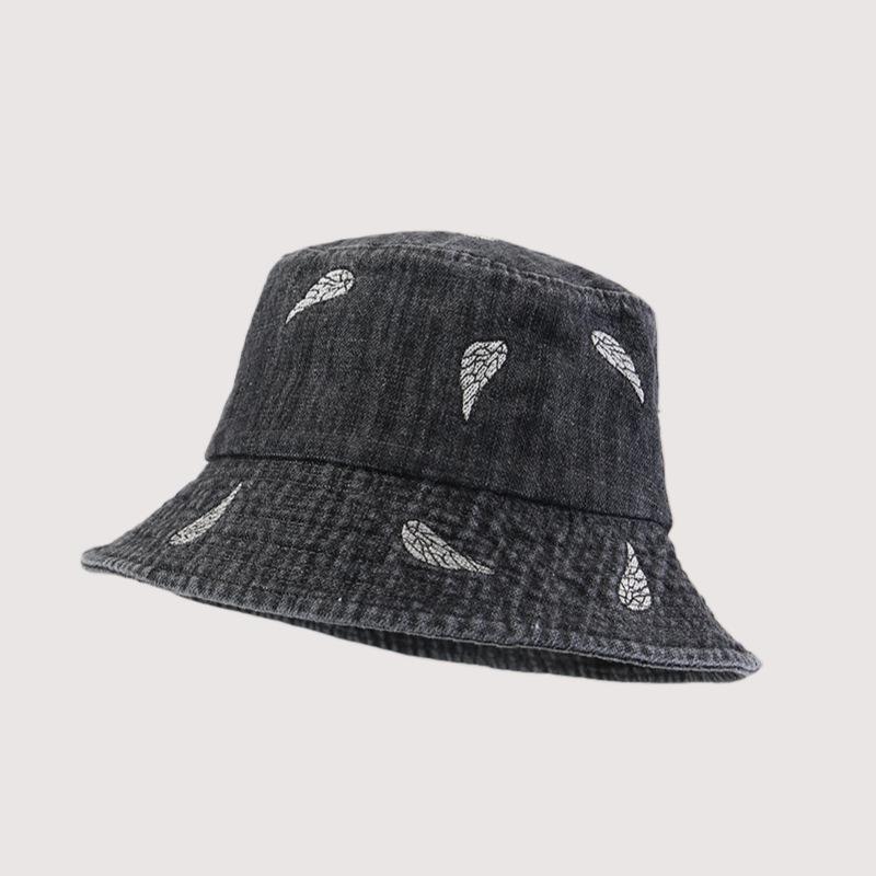 Leaf Embroidery Denim Bucket Hat for Women Men Spring Summer Outdoor Travel Sun Protection Fisherman Cap 56-58cm чорний
Leaf Embroidery Denim Bucket Hat for Women Men Spring Summer Outdoor Travel Sun Protection Fisherman Cap 56-58cm чорний