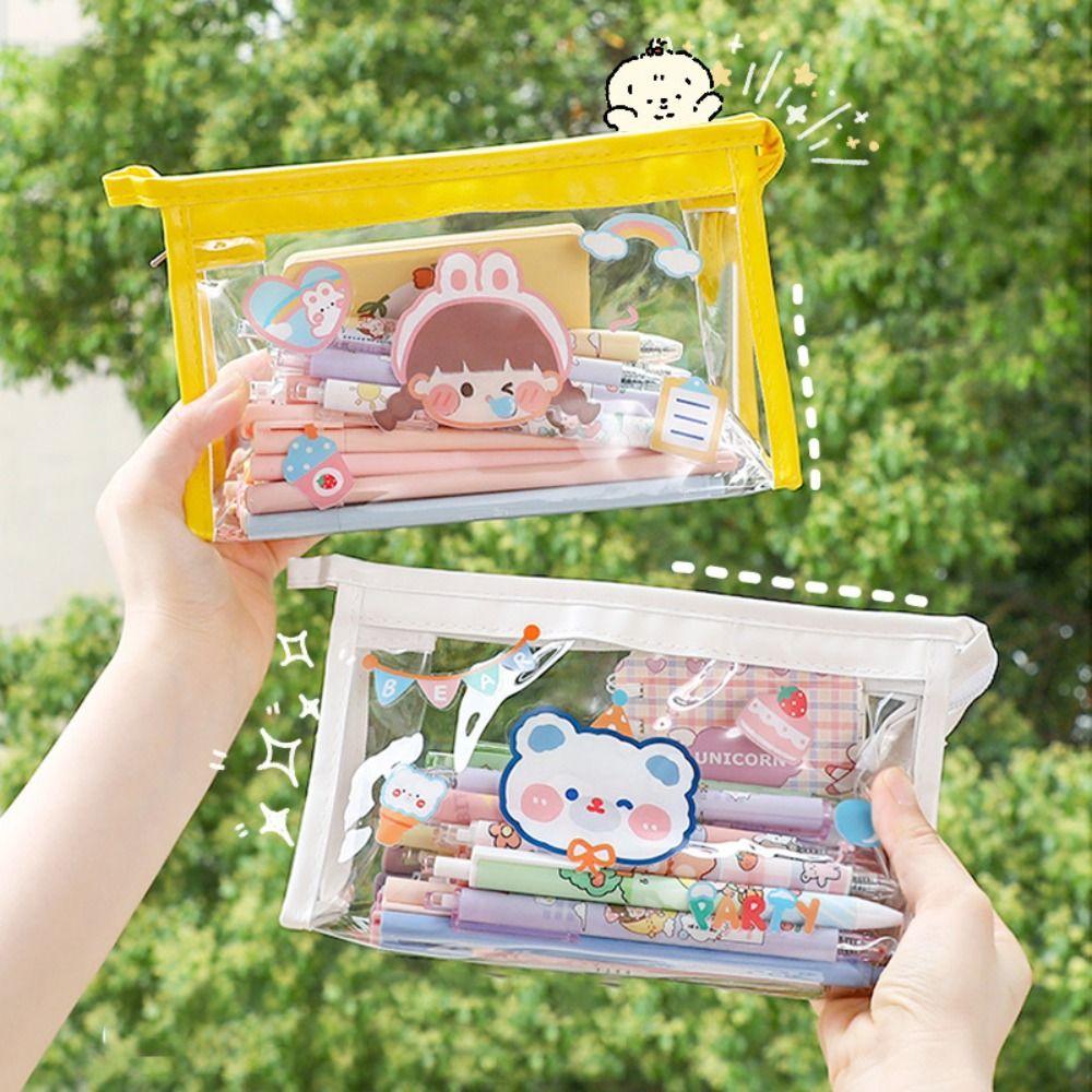 Large Capacity Stationery Bag PVC Makeup Bag High Quality Stationery Organizer Gift білий
Large Capacity Stationery Bag PVC Makeup Bag High Quality Stationery Organizer Gift білий