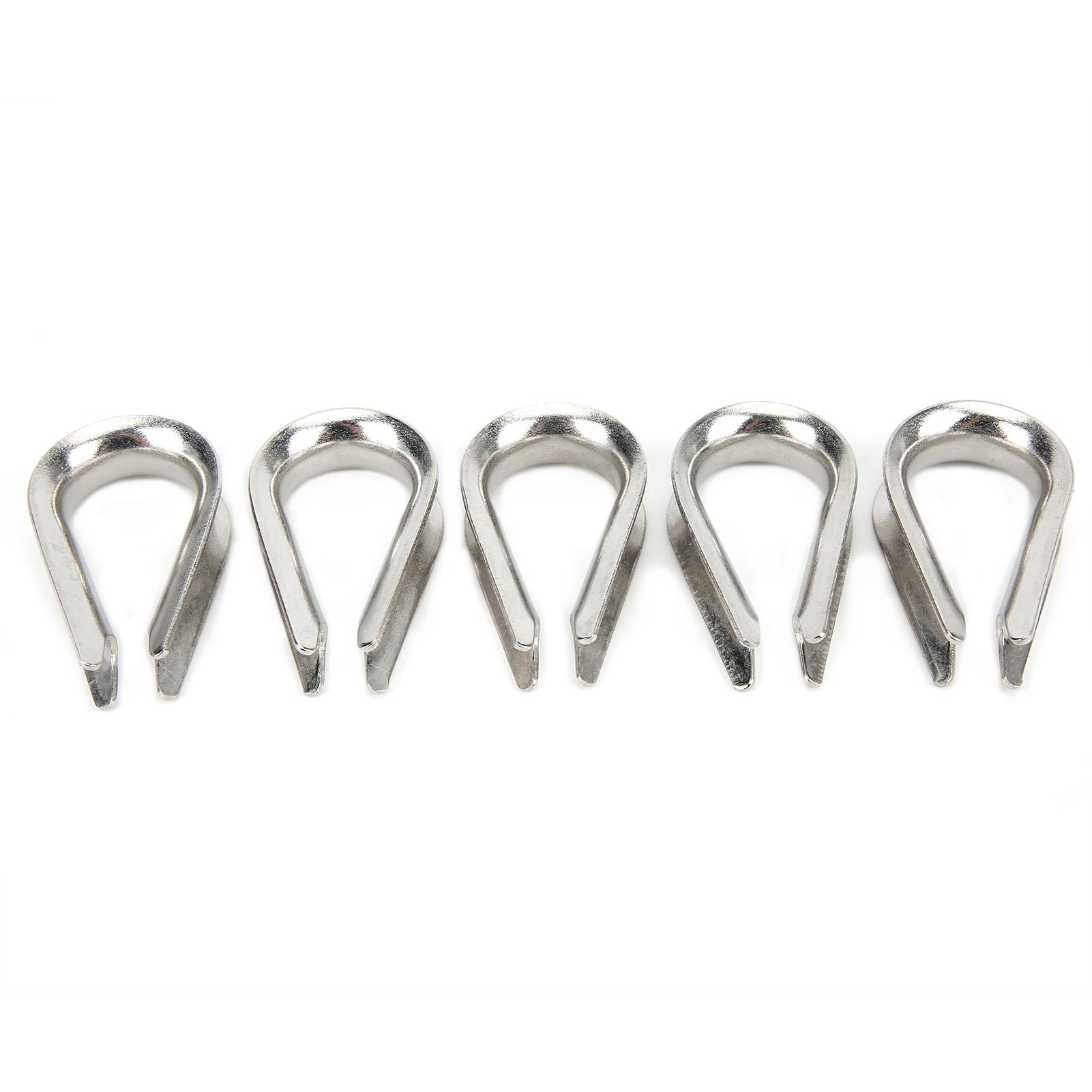 10MM Stainless Steel Marine Wire Rope Clamps Cable Protective Ring Thimbles Clips
10MM Stainless Steel Marine Wire Rope Clamps Cable Protective Ring Thimbles Clips