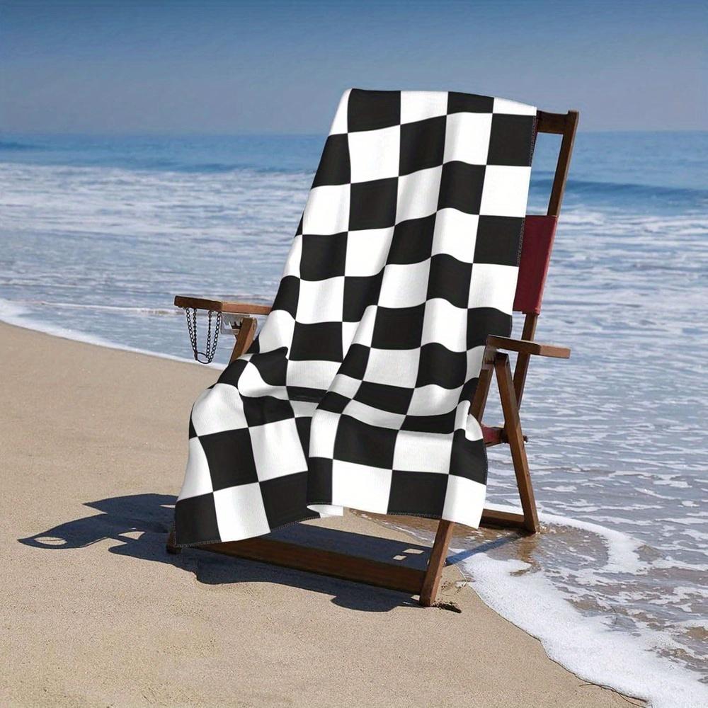 Large Quick-Dry Black White Checkered Microfiber Beach Towel, Soft Absorbent for Pool Travel Swimming W40*H60(CM)
Large Quick-Dry Black White Checkered Microfiber Beach Towel, Soft Absorbent for Pool Travel Swimming W40*H60(CM)