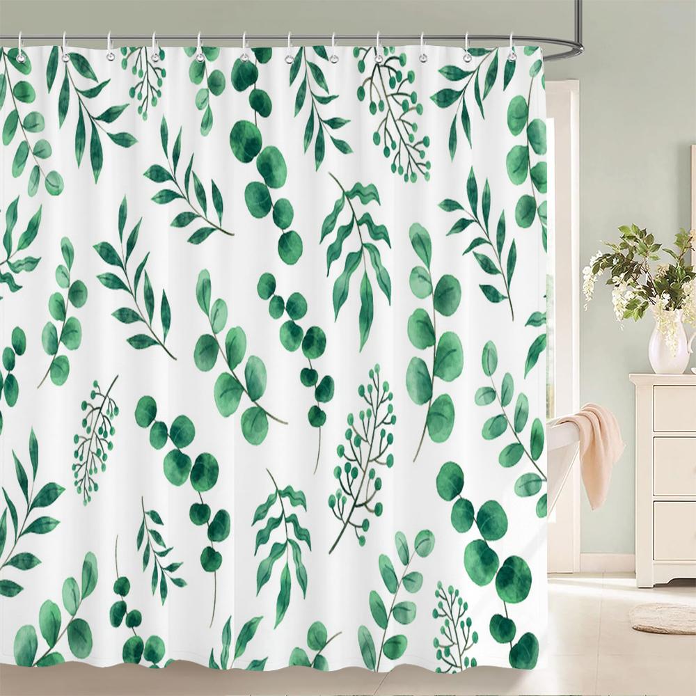 Green Plant Leaves Printed Shower Curtain Waterproof Polyester Curtain With Hook Decoration Bathroom Curtain 3D Shower Curtains W60H190(CM)-1 Pcs
Green Plant Leaves Printed Shower Curtain Waterproof Polyester Curtain With Hook Decoration Bathroom Curtain 3D Shower Curtains W60H190(CM)-1 Pcs
