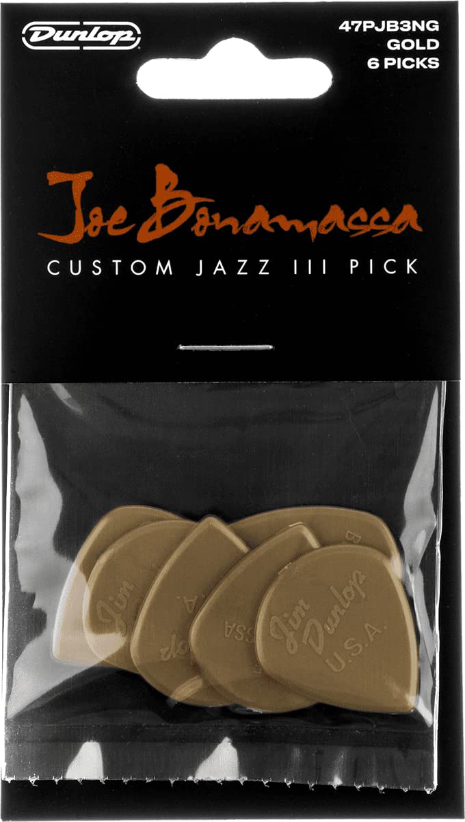 Jim Dunlop Joe Bonamassa Signature Picks, Bonamassa Jazz III Gold, 47PJB3NG
Jim Dunlop Joe Bonamassa Signature Picks, Bonamassa Jazz III Gold, 47PJB3NG
