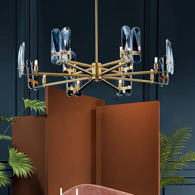 Copper Led Chandeliers Aqua Blue Crystal Chandelier Lighting For Bedroom Living room Modern Luxury Hanging Lamp lustre pendente
Copper Led Chandeliers Aqua Blue Crystal Chandelier Lighting For Bedroom Living room Modern Luxury Hanging Lamp lustre pendente