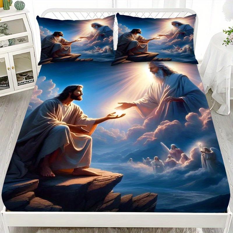 3pcs Creation God and Human Fitted Sheet Set 1*Fitted Sheet + 2*C Pillowcases Coreless Heaven and Gods Soft Comfortable EU Twin(135x200cm)
3pcs Creation God and Human Fitted Sheet Set 1*Fitted Sheet + 2*C Pillowcases Coreless Heaven and Gods Soft Comfortable EU Twin(135x200cm)