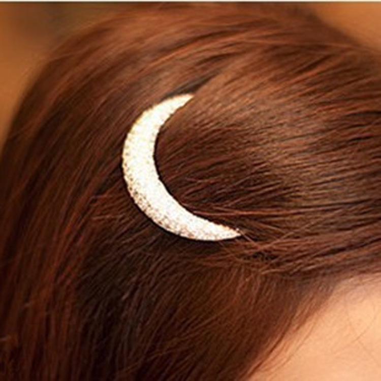 Exquisite Korean Rhinestone Moon Hair Clip for Bridal and Fashionable Headwear срібний
Exquisite Korean Rhinestone Moon Hair Clip for Bridal and Fashionable Headwear срібний