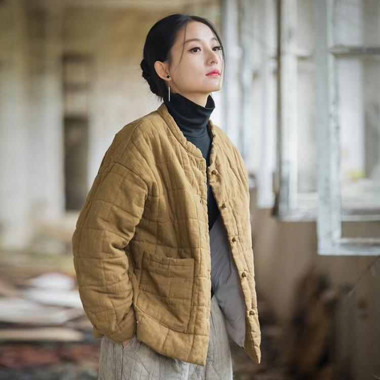 Women Winter Coats Long Sleeve Stand Collar Warm Button Coat with Pockets One Size хаки
Women Winter Coats Long Sleeve Stand Collar Warm Button Coat with Pockets One Size хаки