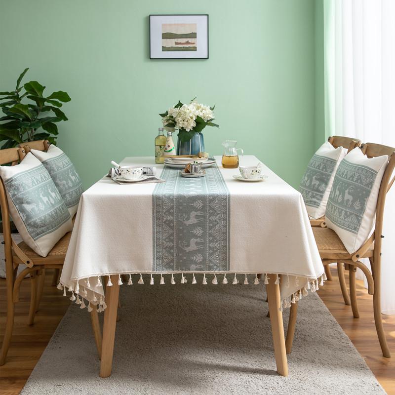 Polyester Jacquard Christmas Deer Fringed Tablecloth Rectangular Coffee Table Dining Table Cloth Cover Lace 140x140
Polyester Jacquard Christmas Deer Fringed Tablecloth Rectangular Coffee Table Dining Table Cloth Cover Lace 140x140