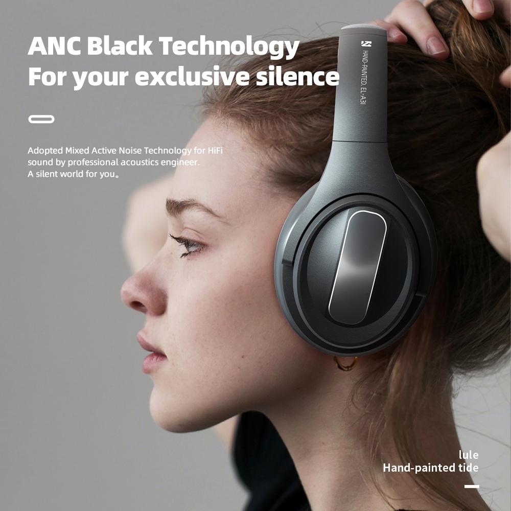 EL-A3i Over-Ear Wireless Headset Bluetooth-compatible ANC Earphone HiFi Stereo Sound Noise Cancelling Gaming Headphone Black
EL-A3i Over-Ear Wireless Headset Bluetooth-compatible ANC Earphone HiFi Stereo Sound Noise Cancelling Gaming Headphone Black