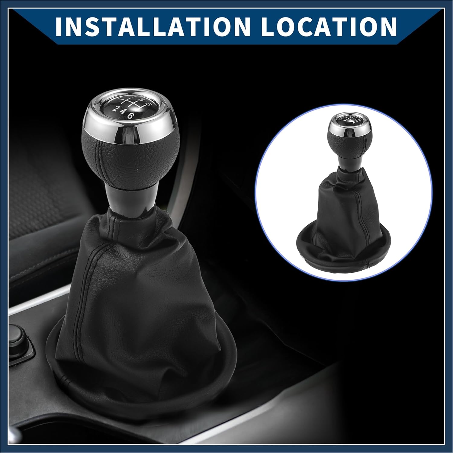 6 Speed Gear Shift Knob with Dust Cover for Mini Cooper R56 2006-2012 / Front Stick Shifter Lever Knob/Durable Plastic / 1 Pcs Black Stylish Design
6 Speed Gear Shift Knob with Dust Cover for Mini Cooper R56 2006-2012 / Front Stick Shifter Lever Knob/Durable Plastic / 1 Pcs Black Stylish Design