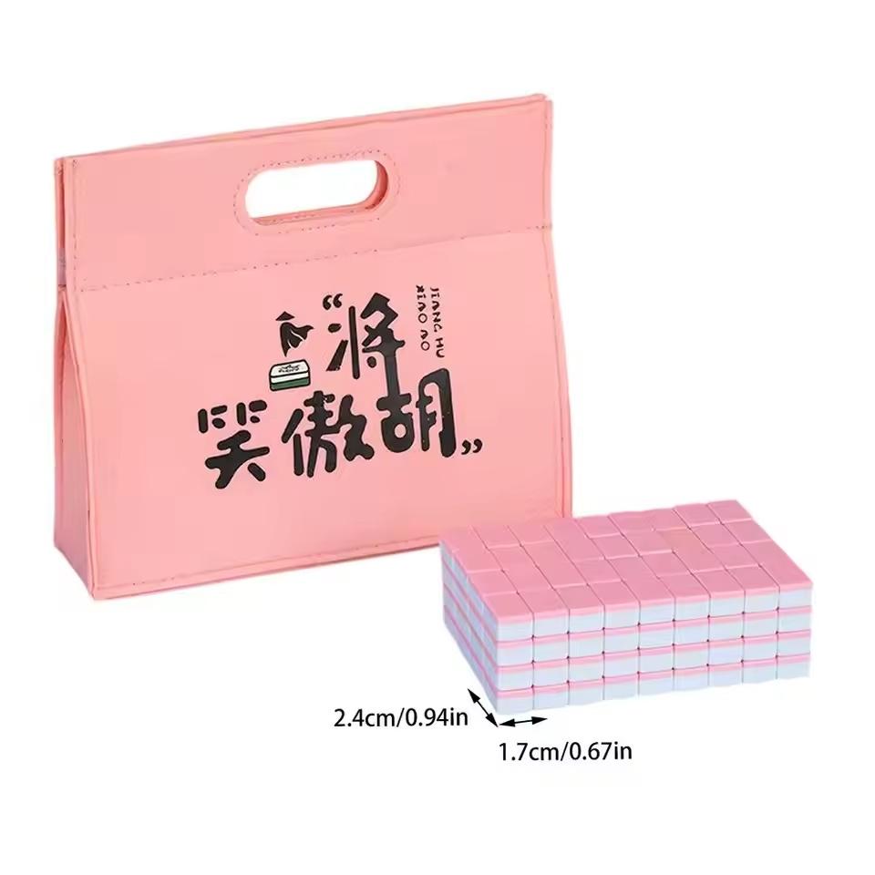 30MM Chinese Mahjong Game Set With 144 Tiles Dice And Storage Case For Adults Friend Family Party Board Game Outdoor Travel рожевий
30MM Chinese Mahjong Game Set With 144 Tiles Dice And Storage Case For Adults Friend Family Party Board Game Outdoor Travel рожевий