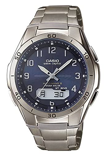 Casio Титановые Радиоуправляемые Солнечные Часы WVA-M640TD-2AJF (Мужские часы Wave Ceptor Solar с радиоконтролем) - Эксклюзивная модель для заказа по почте
Casio Титановые Радиоуправляемые Солнечные Часы WVA-M640TD-2AJF (Мужские часы Wave Ceptor Solar с радиоконтролем) - Эксклюзивная модель для заказа по почте