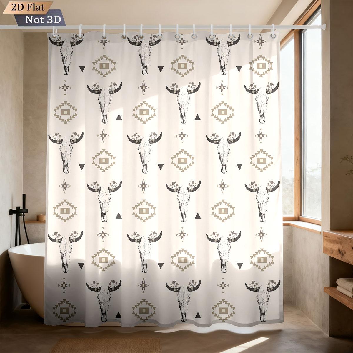1 Piece Retro Horn Print Waterproof Shower Curtain Partition Privacy Hanging Curtain With 12 Hooks In Multiple Sizes W60H190(CM)-1 Pcs
1 Piece Retro Horn Print Waterproof Shower Curtain Partition Privacy Hanging Curtain With 12 Hooks In Multiple Sizes W60H190(CM)-1 Pcs