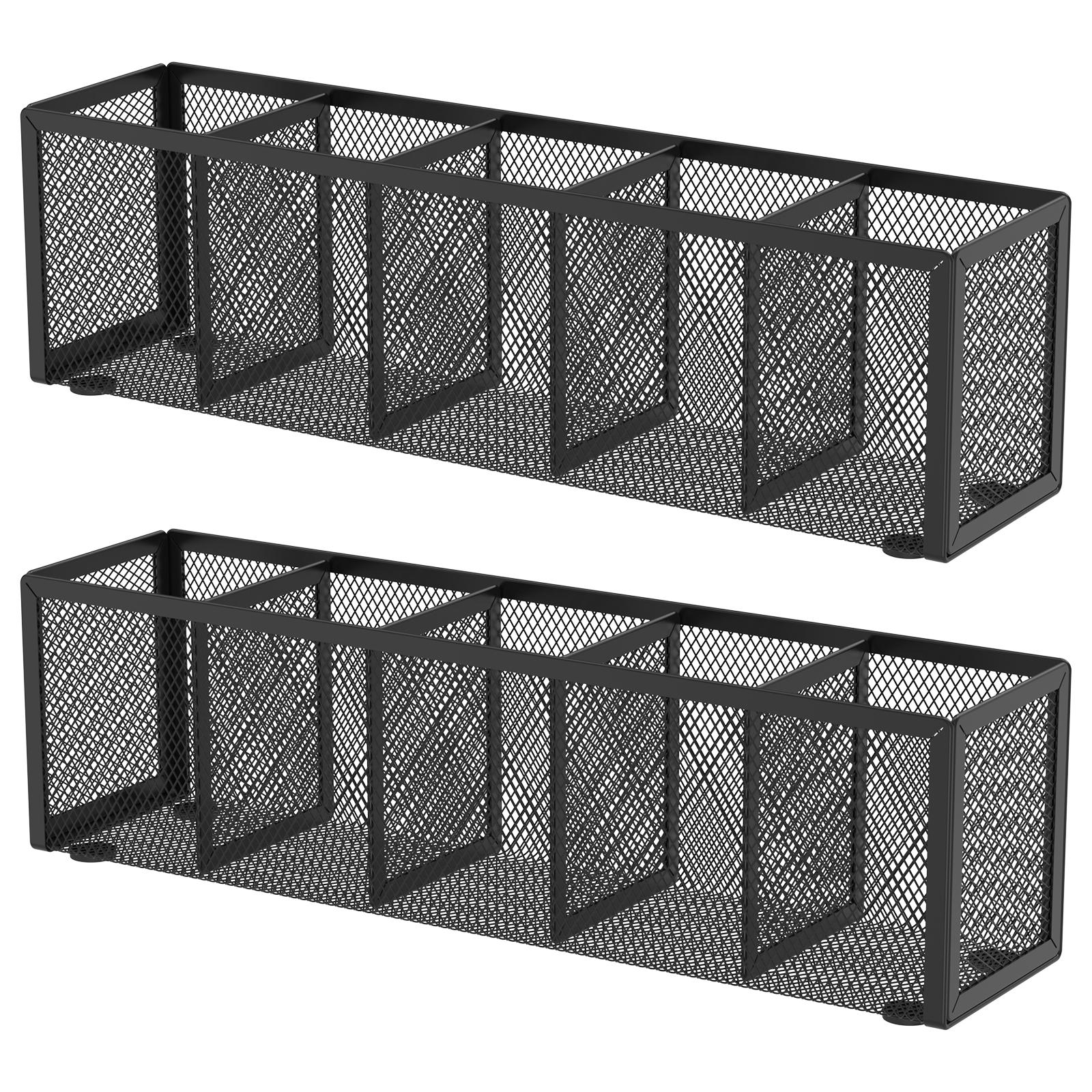 2 Pcs Metal Mesh Pen Holder 5 Compartments Pencil holder Desktop shelf for Home School Classroom Office stationery sorganizer 34x8x9.5cm
2 Pcs Metal Mesh Pen Holder 5 Compartments Pencil holder Desktop shelf for Home School Classroom Office stationery sorganizer 34x8x9.5cm