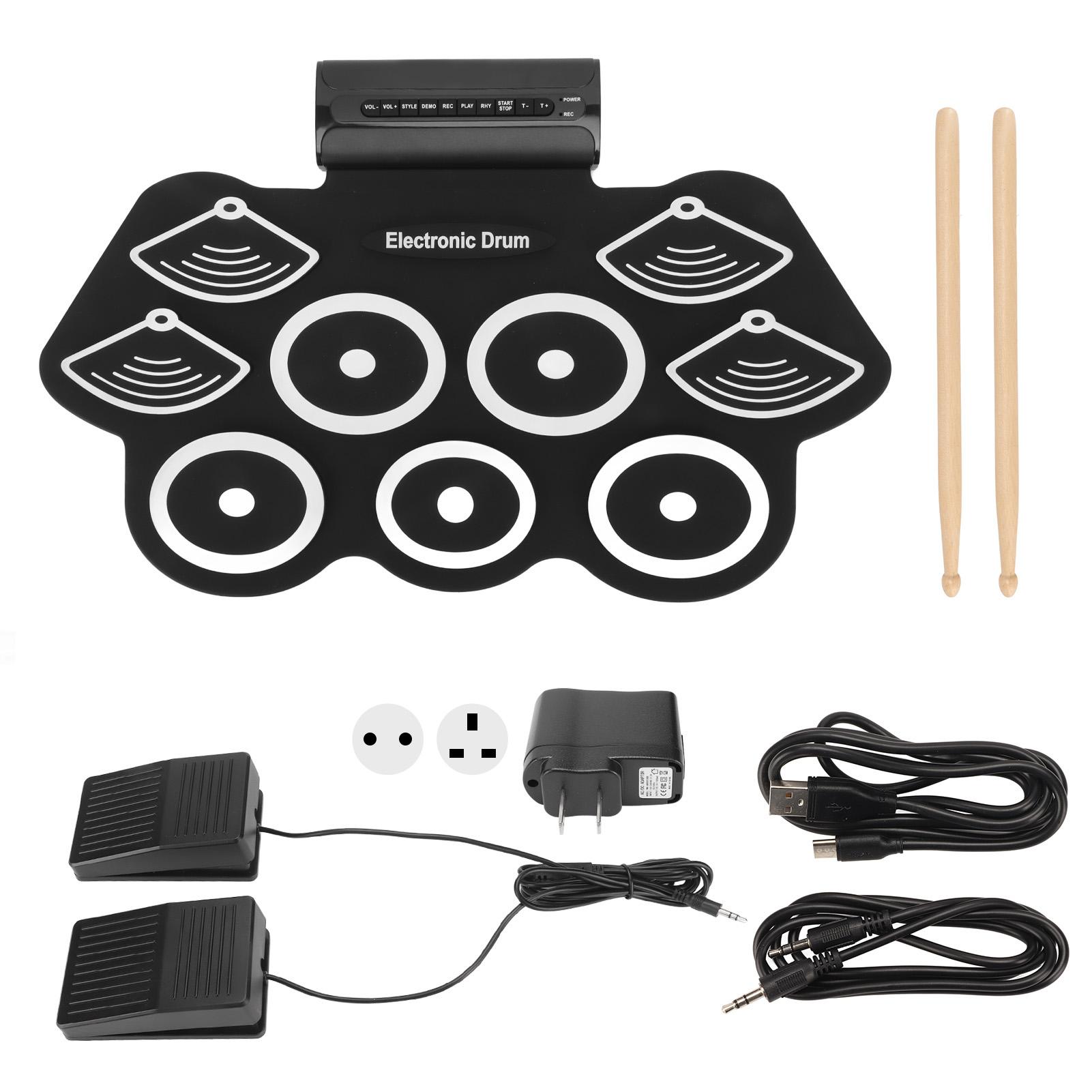 Электронная ударная установка Roll Up Practice Pad Midi Kit с педалями, палочками, подарок для детей, 100‑240 В
Электронная ударная установка Roll Up Practice Pad Midi Kit с педалями, палочками, подарок для детей, 100‑240 В