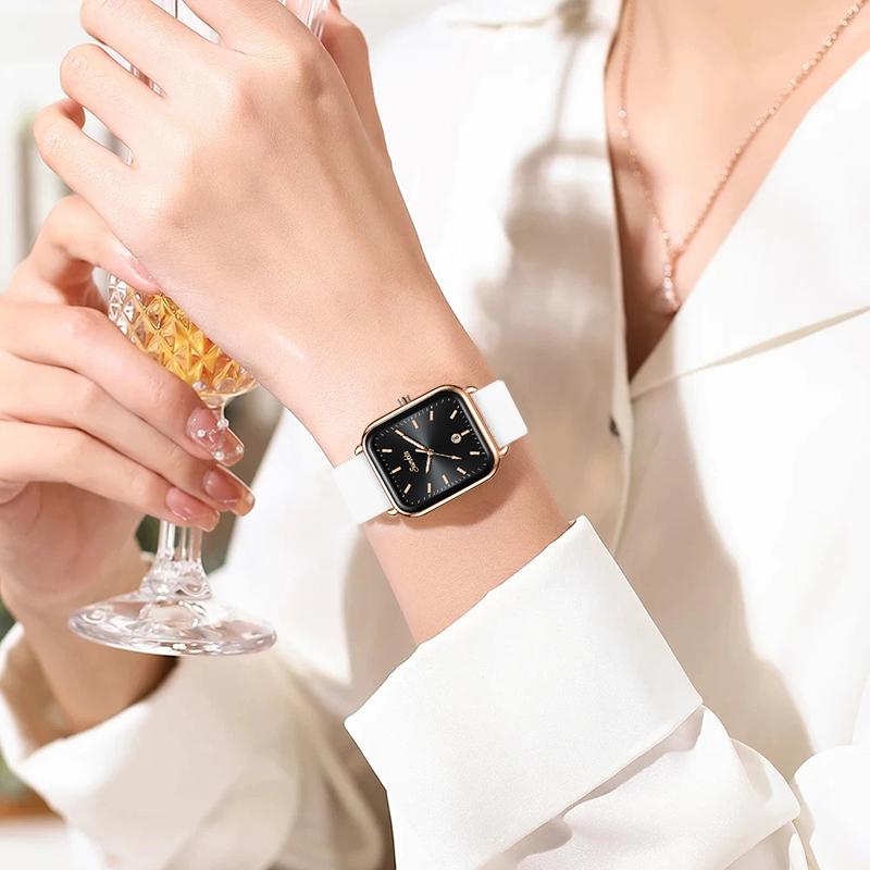 Sunkta Fashion Elegant Woman Watch Square Luxury Retro Silicone Belt Auto Date Casual Waterproof Luminous Quartz Watches for Men білий
Sunkta Fashion Elegant Woman Watch Square Luxury Retro Silicone Belt Auto Date Casual Waterproof Luminous Quartz Watches for Men білий