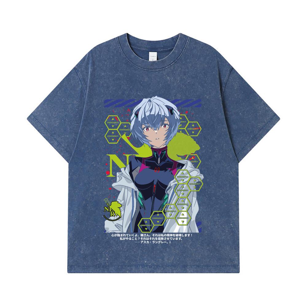 275 GSM Washed T-shirts 100% Cotton Evangelion V6 Rei Print Unisex Heavy Cotton T Shirt 2XL королівський синій колір
275 GSM Washed T-shirts 100% Cotton Evangelion V6 Rei Print Unisex Heavy Cotton T Shirt 2XL королівський синій колір