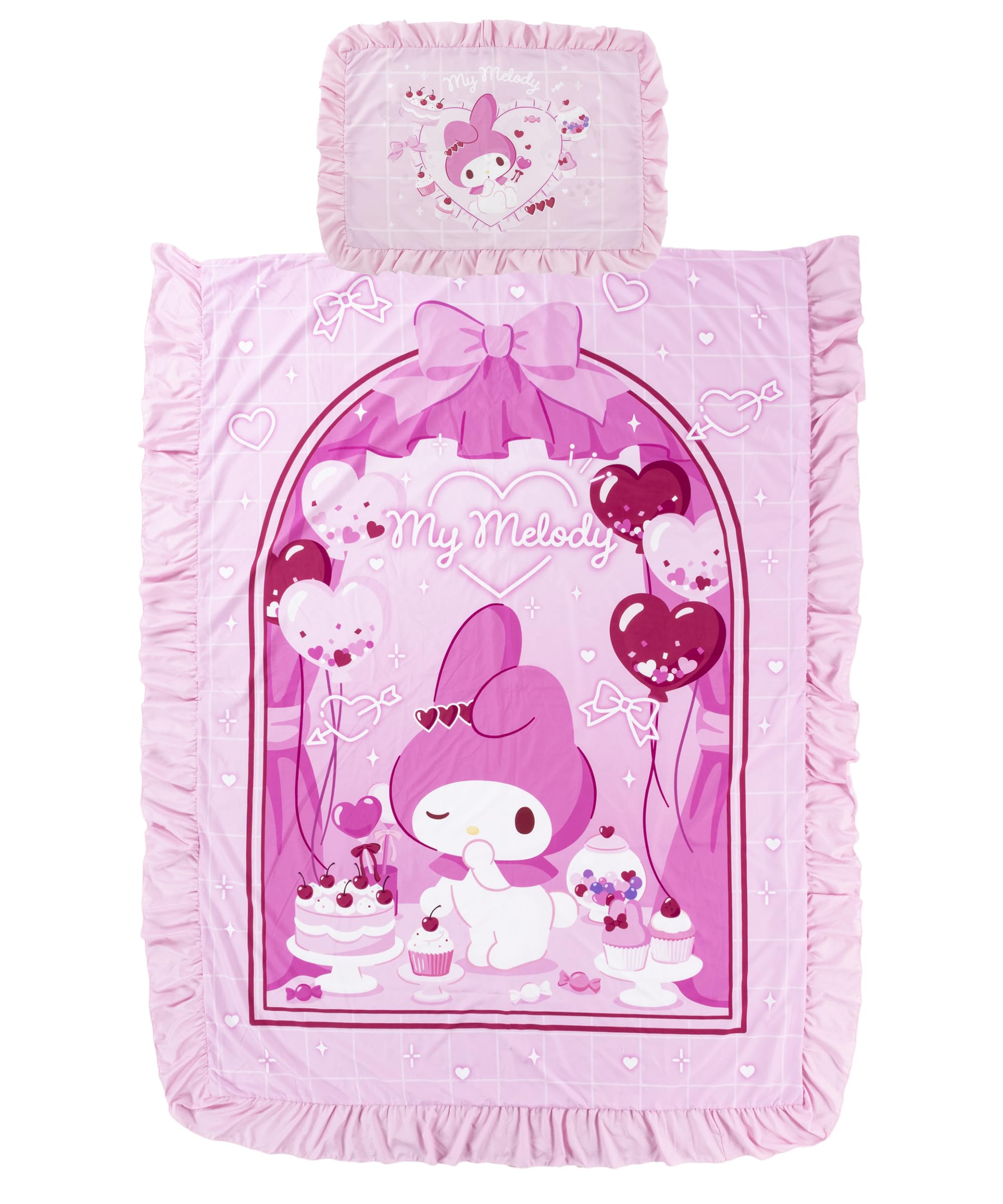 MORIPiLO Sanrio Ruffled Duvet Cover and Pillowcase Set (My Melody Soft Peach Skin), Single Size, Pink, 150x210cm, Cute Item, Product Number 426117
MORIPiLO Sanrio Ruffled Duvet Cover and Pillowcase Set (My Melody Soft Peach Skin), Single Size, Pink, 150x210cm, Cute Item, Product Number 426117