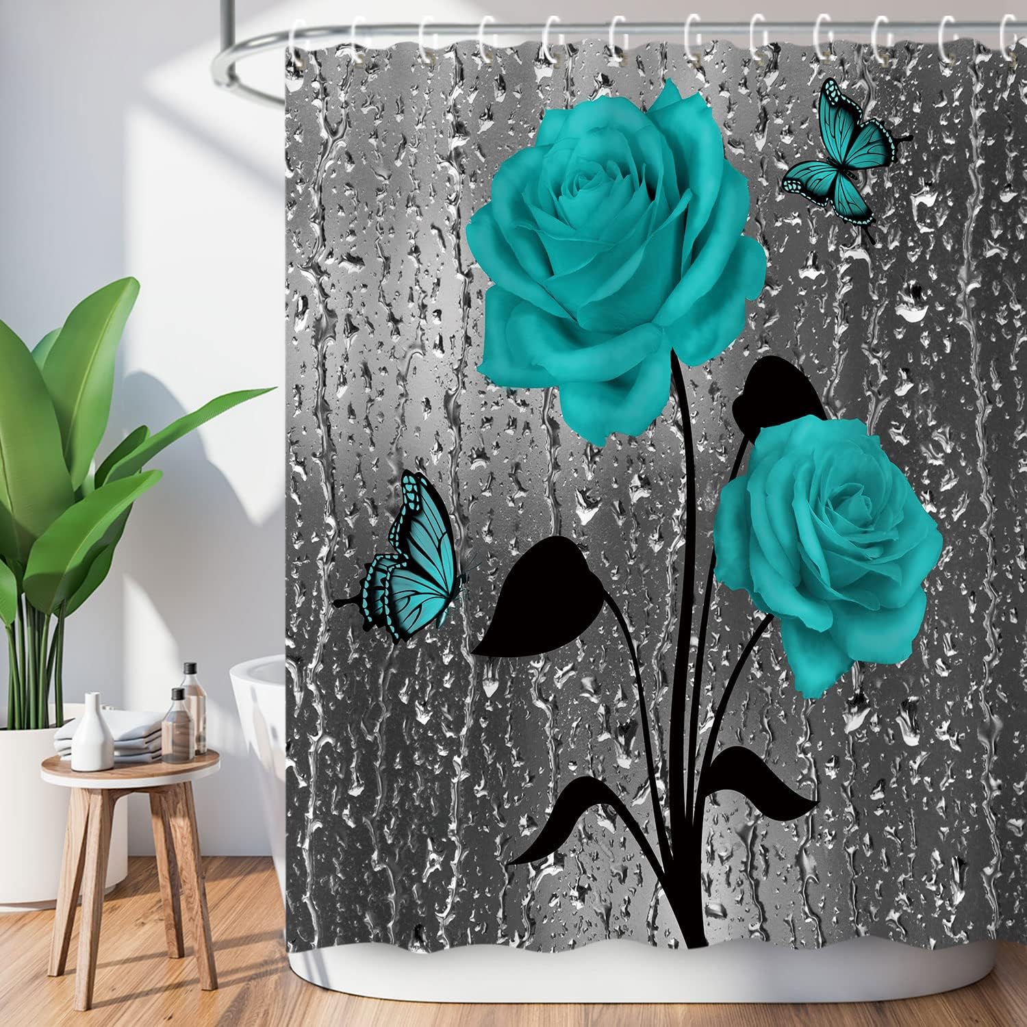 Red Rose Shower Curtain Set With 12 Hooks Waterproof Floral Shower Curtain For Bathroom Valentines Day Shower Curtain 72 X 72 W60H190(CM)-1 Pcs
Red Rose Shower Curtain Set With 12 Hooks Waterproof Floral Shower Curtain For Bathroom Valentines Day Shower Curtain 72 X 72 W60H190(CM)-1 Pcs