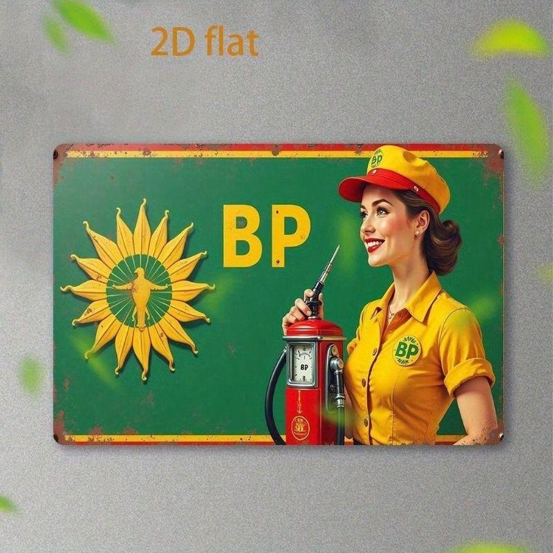 Metal Poster Retro Girl at Gas Station for Garage Wall Art
Metal Poster Retro Girl at Gas Station for Garage Wall Art