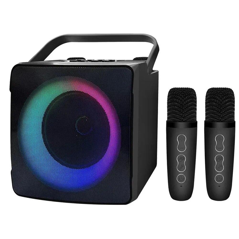 Караоке-машина с двумя микрофонами и светодиодной подсветкой RGB Bluetooth-совместимый динамик HIFI-плеер 10 Вт с 2 беспроводными микрофонами
Караоке-машина с двумя микрофонами и светодиодной подсветкой RGB Bluetooth-совместимый динамик HIFI-плеер 10 Вт с 2 беспроводными микрофонами