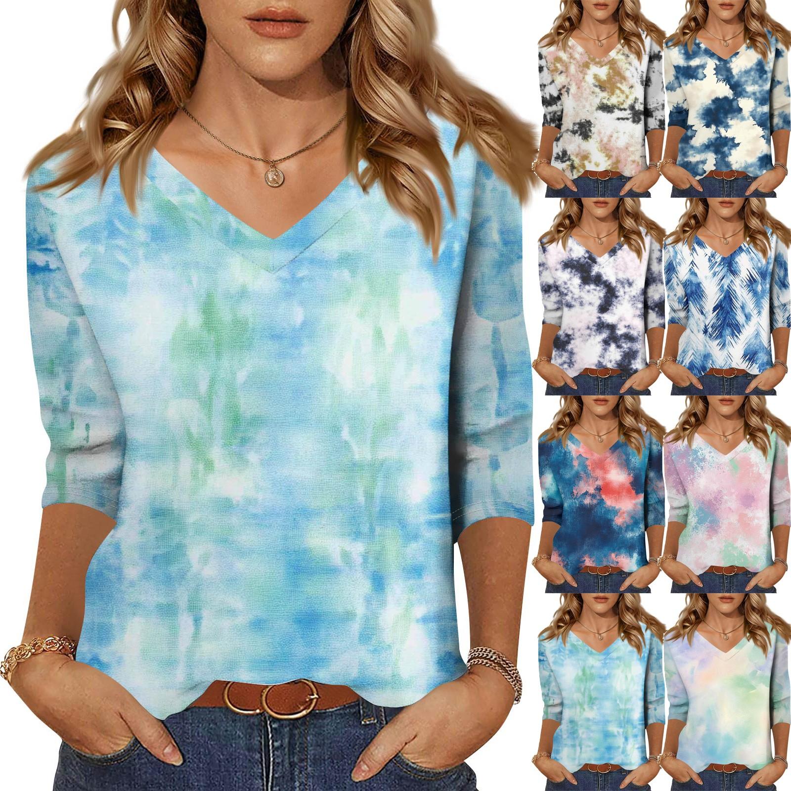 Women s Fashion Casual Three-quarter Sleeve Tie-Dye Printed Round Neck Top XL
Women s Fashion Casual Three-quarter Sleeve Tie-Dye Printed Round Neck Top XL