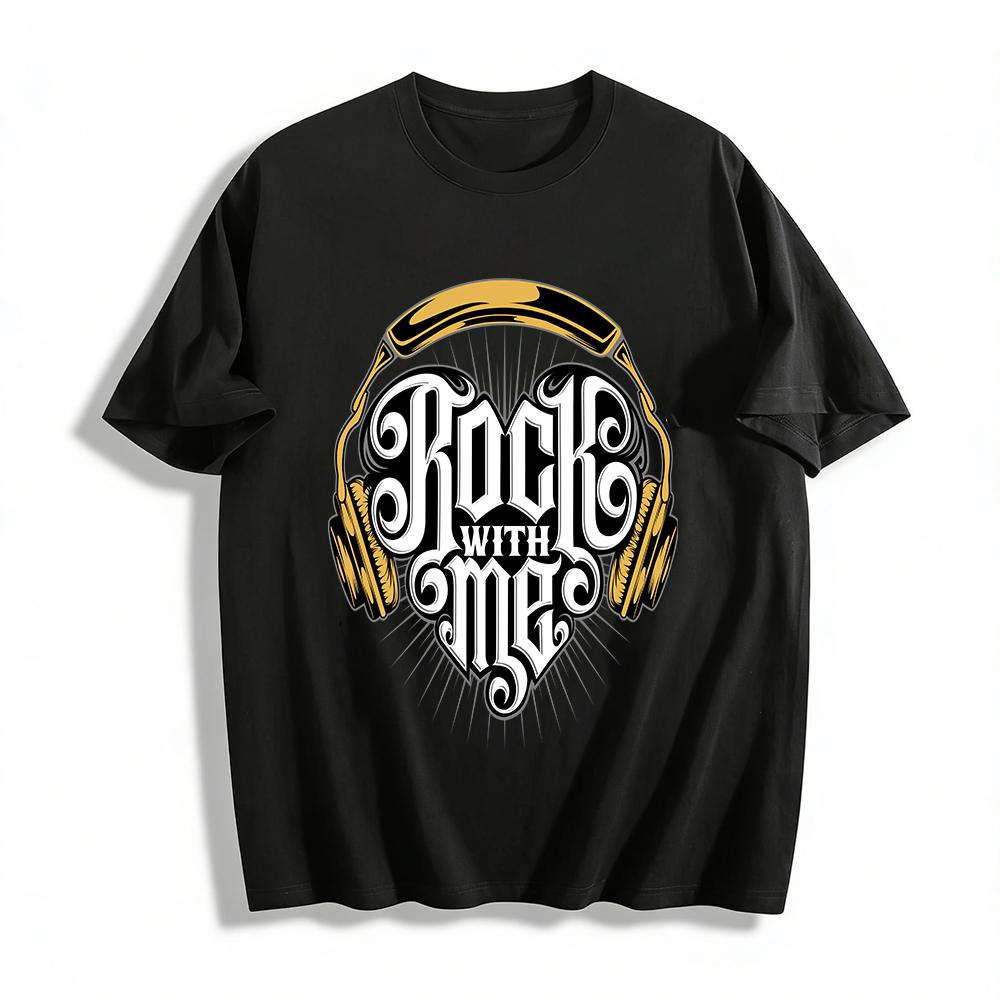 Vintage Rock Style Headphone Print Casual T-Shirt For Men And Women Pure cotton T-shirt XXS
Vintage Rock Style Headphone Print Casual T-Shirt For Men And Women Pure cotton T-shirt XXS