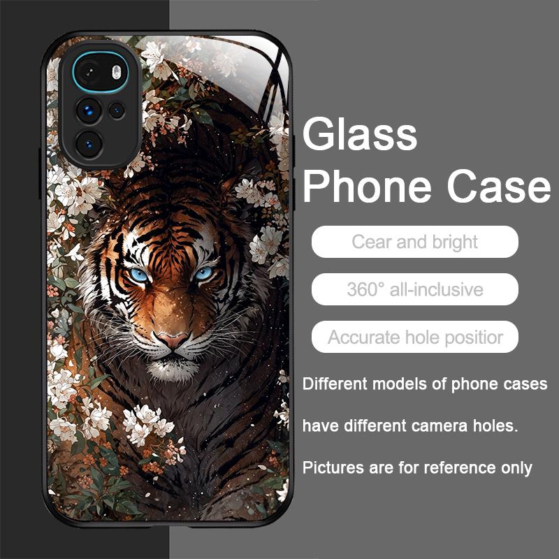 Creative Flowers Tiger Printed Tempered Glass Phone Case for Motorola Moto G85 G84 Edge 50 Fusion 40 Neo 30 Pro 5G Floral Covers Motorola Moto G45
Creative Flowers Tiger Printed Tempered Glass Phone Case for Motorola Moto G85 G84 Edge 50 Fusion 40 Neo 30 Pro 5G Floral Covers Motorola Moto G45