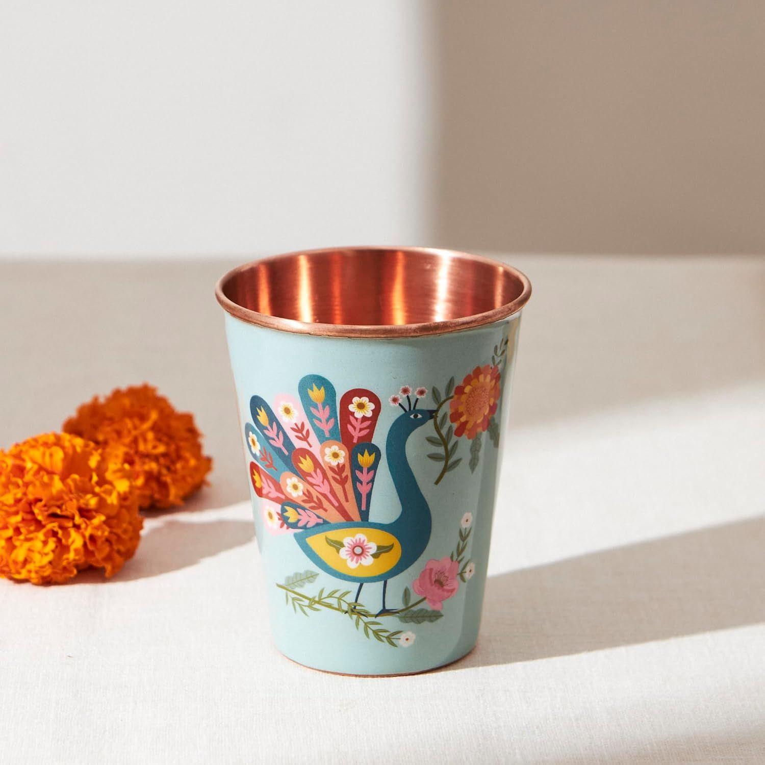 Marigold Mor Large Tumbler | Multicoloured, Made from copper with digital printing and enamel
Marigold Mor Large Tumbler | Multicoloured, Made from copper with digital printing and enamel