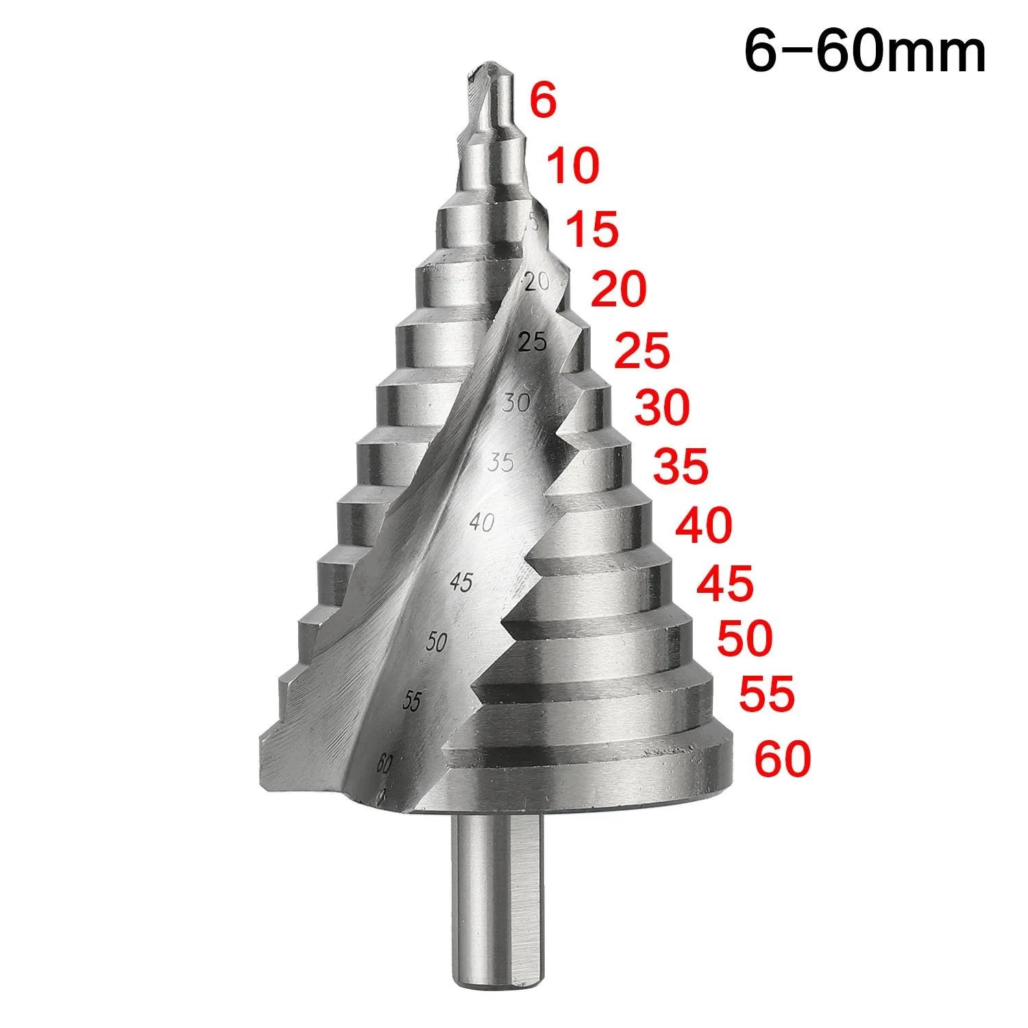 6-60Mm Multifunctionele Boor Power Tool Stap Boor Pagode Boor Spiraal Voor Professionele Houtbewerking Onderdelen
6-60Mm Multifunctionele Boor Power Tool Stap Boor Pagode Boor Spiraal Voor Professionele Houtbewerking Onderdelen